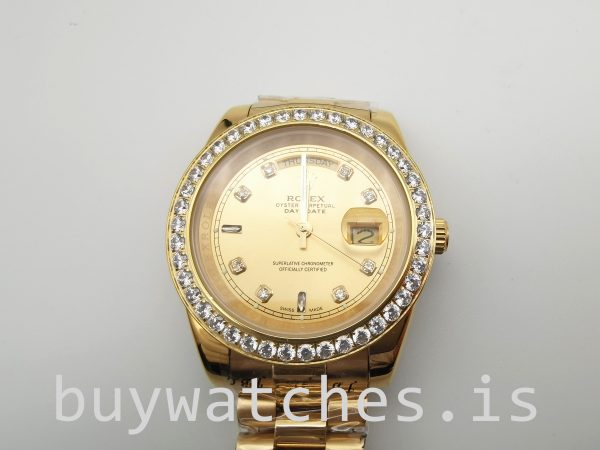 Rolex Day-Date 128348rbr Золотые автоматические часы унисекс, 36 мм