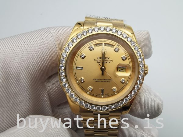 Rolex Day-Date 128348rbr Золотые автоматические часы унисекс, 36 мм