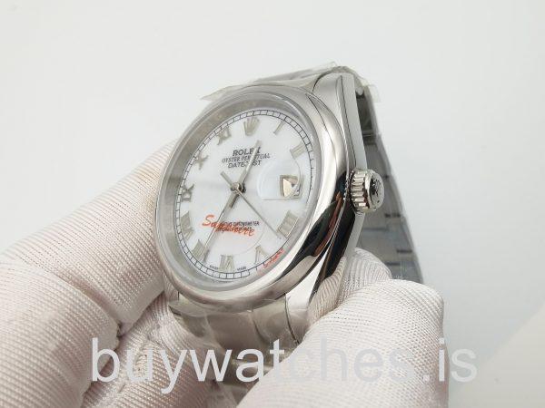 Rolex Datejust 16200 Серебряный циферблат, 36 мм, сталь, автоматические часы