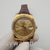 Rolex Day-Date 1503 Золотые часы унисекс 34 мм с автоподзаводом