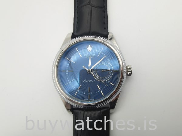 Rolex Cellini Date 50519 Мужские 39-миллиметровые синие автоматические часы