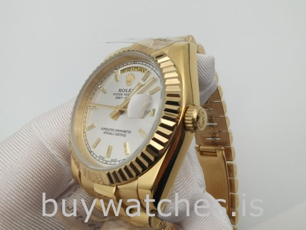 Rolex Day-Date 18238 Мужские 36-миллиметровые автоматические серебряные часы