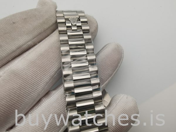 Rolex Day-Date 228349RBR Мужские часы с серебряным циферблатом 40 мм