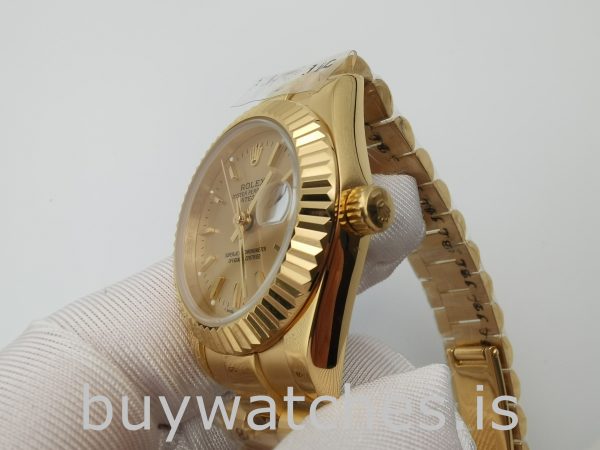 Rolex Datejust 68278 Женские часы 31 мм с циферблатом шампанского