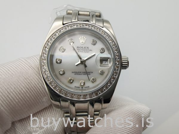 Rolex Datejust 80299 Женские часы 29 мм с циферблатом из белого золота