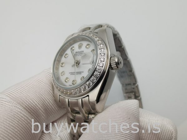 Rolex Datejust 80299 Женские часы 29 мм с циферблатом из белого золота