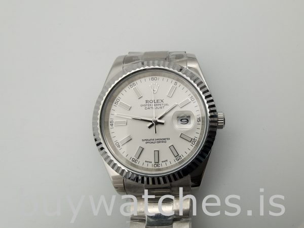 Rolex Datejust 116300 Мужские 41 мм стальные часы с белым циферблатом