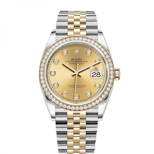 Rolex Datejust 126283RBR Женские часы с шампанским 36 мм