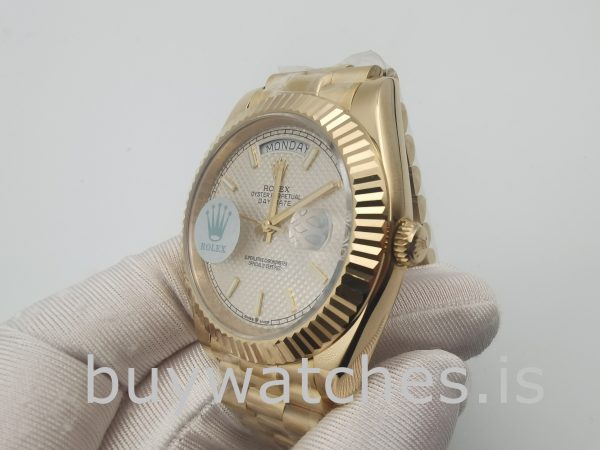 Rolex Day-Date 228238 Часы из желтого золота с сапфировым стеклом 40 мм