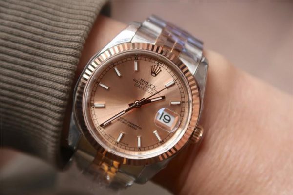Rolex Datejust 116231 Replica Женские часы из розового золота 36 мм