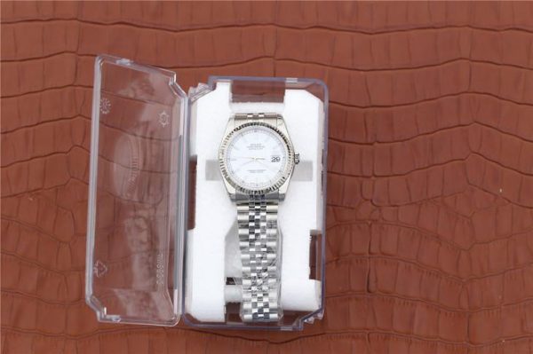 Rolex Datejust 116234 Replica Женские часы с белым циферблатом 36 мм