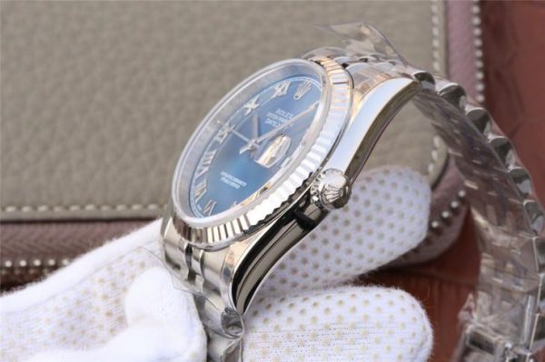 Rolex Datejust 116234 Replica Часы Lady Silver с синим циферблатом 36 мм